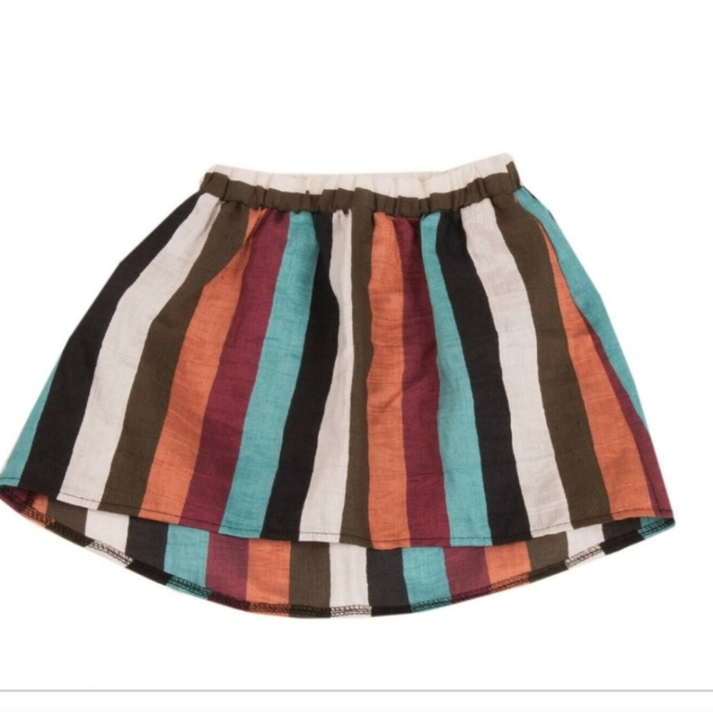 NWT Italy DREAMERS Flare Skirt Linen Blend
